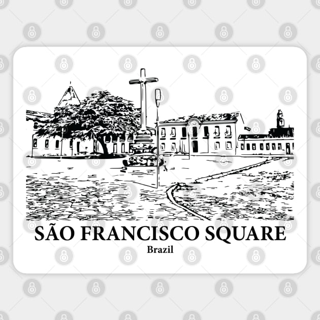 São Francisco Square - Brazil Magnet by Lakeric
